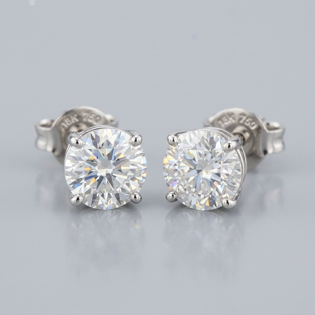 GMW Certified Solitaire Stud Earrings