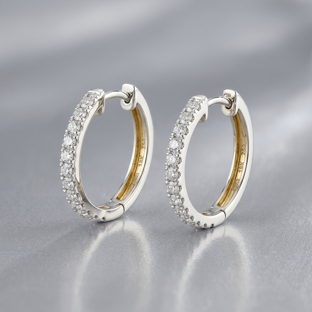 GMW Diamond Hoop Earrings